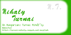 mihaly turnai business card